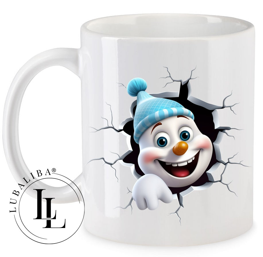 Tasse " 3D- Optik Schneemann Franky " ArtNr.: CAK